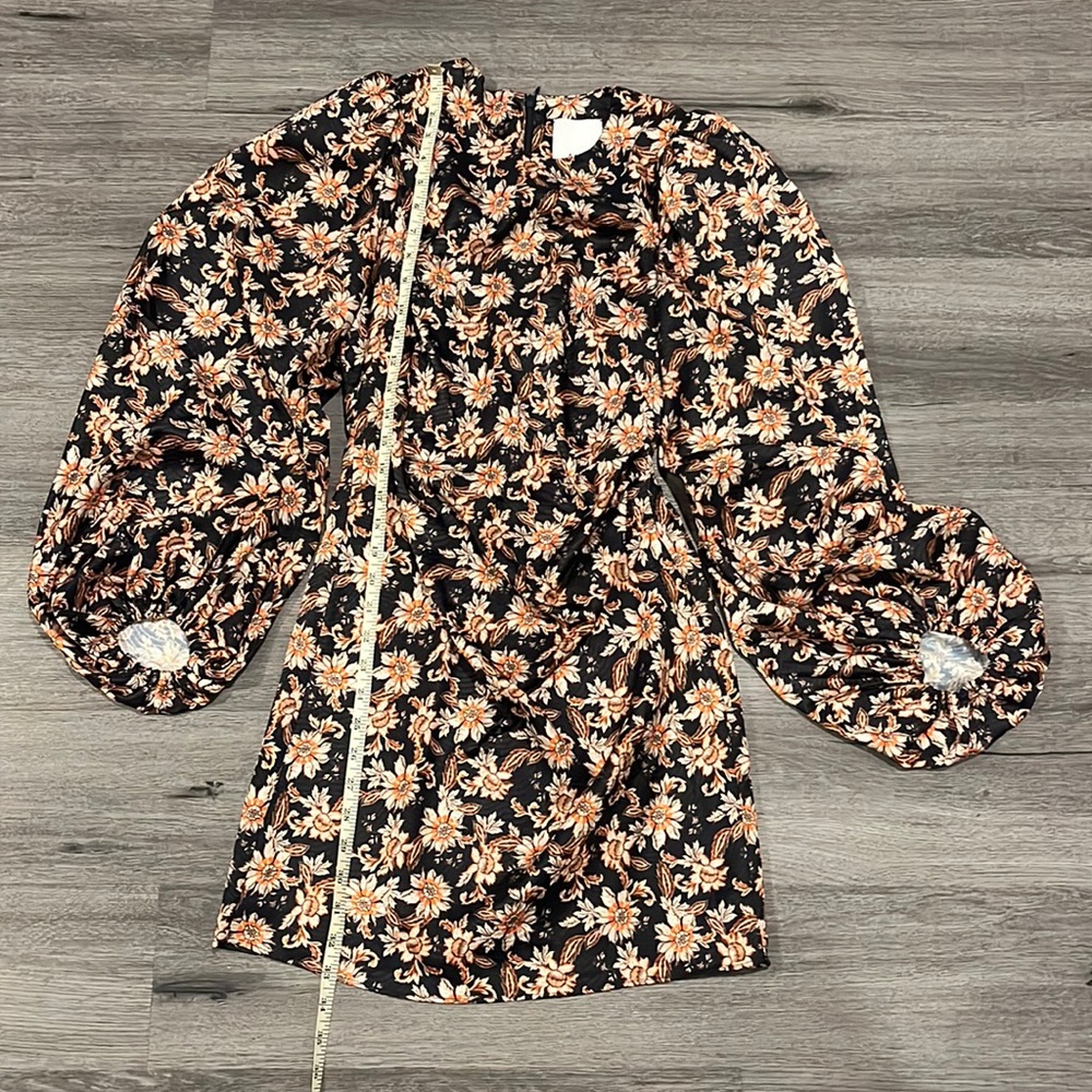 Acler mini dress silk jacquard